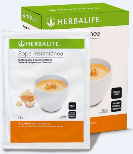 LS05. SOPA INSTANTÂNEA SABOR 4QUEIJOS c/CROUTONS cx c/7sachês