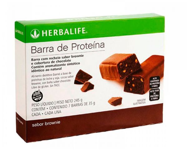 LS01. BARRA DE PROTEINA SABOR BROWNIE - caixa com 7 Unidades